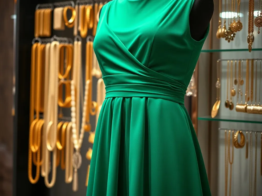Jaka biżuteria do zielonej sukienki?